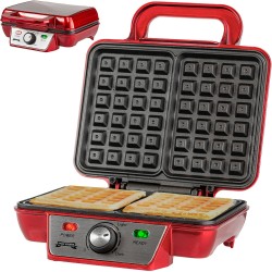 Gadgy Wafelijzer - Wafelmaker - 2 Wafels per keer - Anti-Aanbaklaag - 1000 Watt - Regelbare Thermostaat