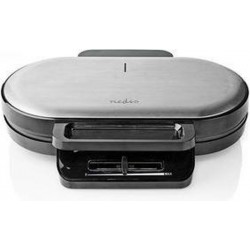Nedis Dubbel Wafelijzer 2x 14 cm 1200W Zwart